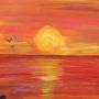 Pafos Sunset<br />           2008 - Oil on canvas      20 x 20 cm  
